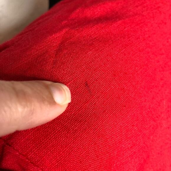 Tularosa red linen blend fringe tassel trim dress size XS - Picture 13 of 16